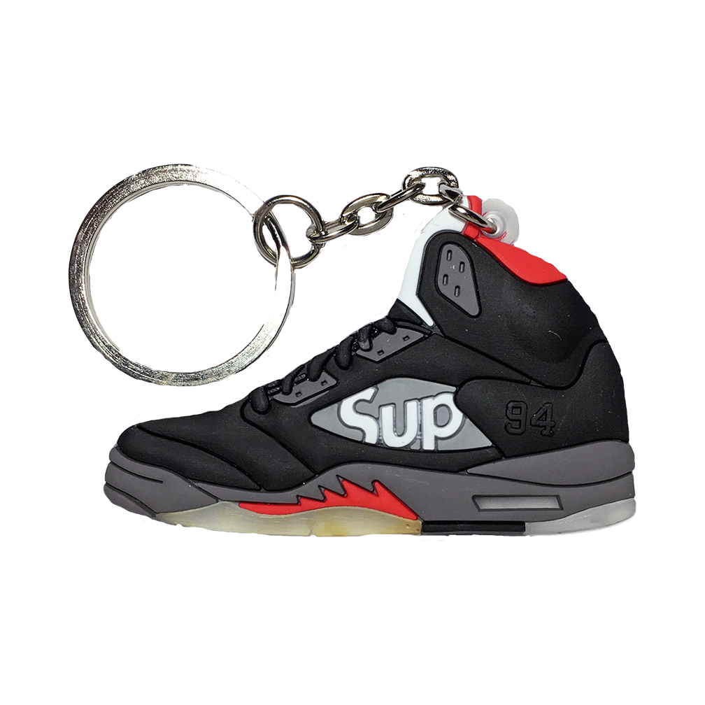 Jordan 5 Sepreme “Black” Keychain